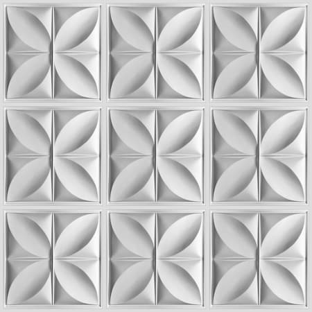 Ceilume Petal 2ft x 2ft White Ceiling Tile V1-PETAL-22WTO